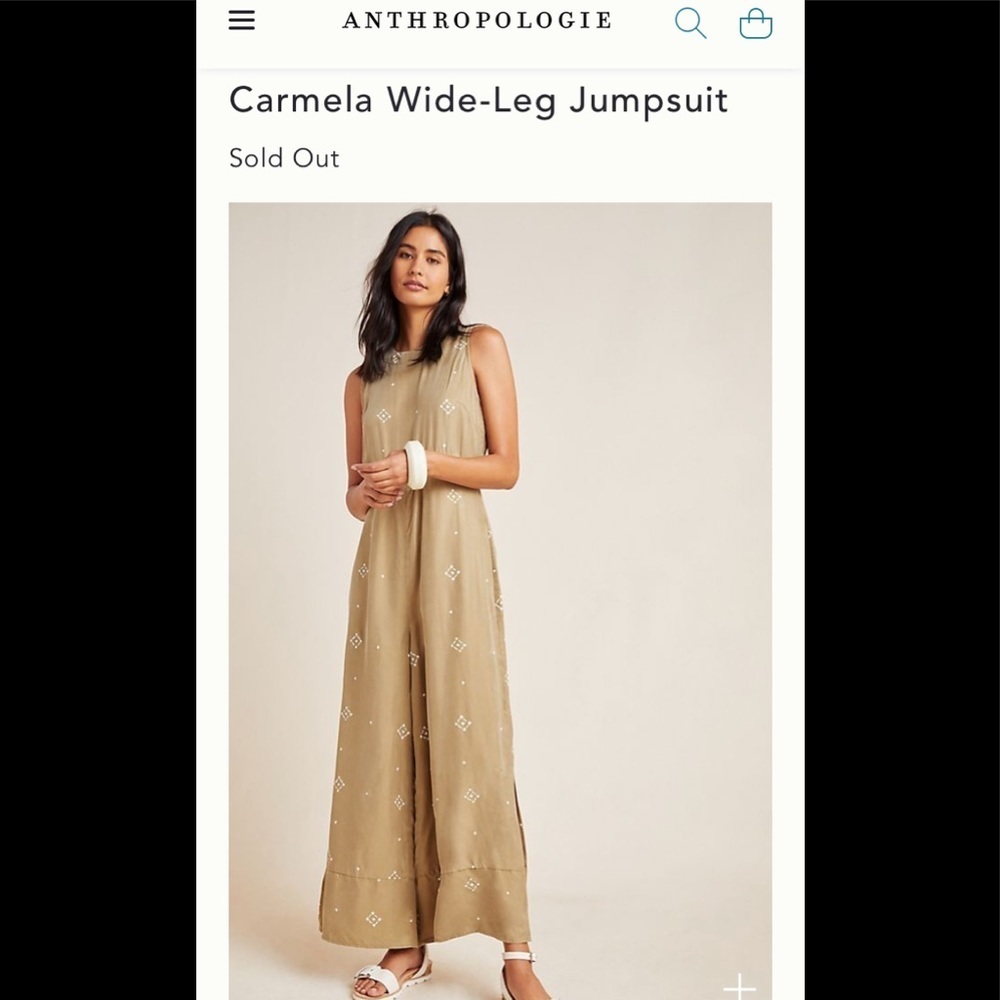 NWT Carmela Wide leg jumpsuit size Medium